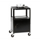 Bretford CA2642-E5 Adjustable Multipurpose Cart with Cabinet - Black CA2642-E5