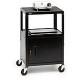 Bretford CA2642-P5 Multipurpose Cart with Cabinet - Black - TAA Compliance CA2642-P5