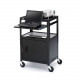 Bretford CA2642NS-E5 Multipurpose Cart with Cabinet - Black - TAA Compliance CA2642NS-E5