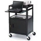 Bretford CA2642NS-P5 Adjustable Height Multipurpose Cart with Cabinet - Steel, Steel, Steel - Black CA2642NS-P5