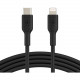 Belkin Lightning/USB-C Data Transfer Cable - 3.28 ft Lightning/USB-C Data Transfer Cable - Lightning Proprietary Connector - Type C USB - MFI - Black CAA003BT1MBK