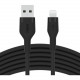Belkin USB-A Cable with Lightning Connector - 9.84 ft Lightning/USB Data Transfer Cable for iPhone, iPad, iPod, iPad Pro, iPad Air - First End: 1 x Type A Male USB - Second End: 1 x Lightning Male Proprietary Connector - MFI - Black CAA008BT3MBK