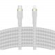 Belkin USB-C Cable with Lightning Connector - 9.84 ft Lightning/USB Data Transfer Cable for iPhone, iPad, iPod, iPad Air, iPad Pro - First End: 1 x Type C Male USB - Second End: 1 x Lightning Male Proprietary Connector - MFI - White CAA011BT3MWH