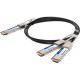 AddOn Twinaxial Network Cable - 3.28 ft Twinaxial Network Cable for Network Device, Transceiver, Server, Switch, Router - First End: 1 x QSFP-DD Network - Second End: 2 x QSFP28 Network - 200 Gbit/s - Shielding - VW-1 - 32 AWG - 1 - TAA Compliant - TAA Co