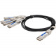 AddOn Twinaxial Network Cable - 8.20 ft Twinaxial Network Cable for Network Device, Transceiver, Switch, Server, Router - First End: 1 x QSFP-DD Network - Second End: 4 x QSFP56 Network - 400 Gbit/s - Shielding - VW-1 - 28 AWG - 1 - TAA Compliant - TAA Co