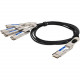 AddOn Twinaxial Network Cable - 6.56 ft Twinaxial Network Cable for Network Device, Transceiver, Switch, Server, Router - First End: 1 x QSFP-DD Male Network - Second End: 4 x QSFP56 Male Network - 400 Gbit/s - Shielding - VW-1 - 28 AWG - Black - 1 - TAA 
