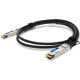 AddOn Twinaxial Network Cable - 3.28 ft Twinaxial Network Cable for Network Device, Switch, Server, Router, Storage Device, Transceiver - First End: 1 x QSFP-DD Network - Second End: 1 x QSFP-DD Network - 400 Gbit/s - Shielding - VW-1 - 30 AWG - Black - 1