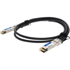AddOn Twinaxial Network Cable - 4.92 ft Twinaxial Network Cable for Network Device, Transceiver, Storage Device, Server, Switch, Router - First End: 1 x QSFP-DD Network - Second End: 1 x QSFP-DD Network - 400 Gbit/s - Shielding - VW-1 - 30 AWG - Black, Bl