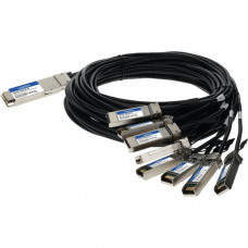 AddOn Twinaxial Network Cable - 9.84 ft Twinaxial Network Cable for Network Device, Transceiver - First End: 1 x OSFP Network - Second End: 8 x SFP28 Network - 200 Gbit/s - 30 AWG - Black - 1 - TAA Compliant - TAA Compliance CAB-O-8S-200G-3M-AO