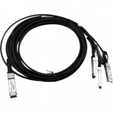 Axiom Twinaxial Network Cable - 13.12 ft Twinaxial Network Cable for Network Device - First End: 1 x QSFP+ Male Network - Second End: 4 x SFP+ Male Network - 40 Gbit/s - Black CAB-Q-S-4M-AX