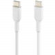 Belkin USB-C Data Transfer Cable - 3.28 ft USB-C Data Transfer Cable - Type C USB - Type C USB - White CAB003BT1MWH