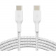 Belkin BOOST&uarr;CHARGE Braided USB-C to USB-C Cable - 3.28 ft USB-C Data Transfer Cable - First End: 1 x Type C Male USB - Second End: 1 x Type C Male USB - White CAB004BT1MWH