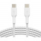 Belkin BOOST&uarr;CHARGE Braided USB-C to USB-C Cable - 3.28 ft USB-C Data Transfer Cable - First End: 1 x Type C Male USB - Second End: 1 x Type C Male USB - White CAB004BT1MWH