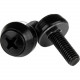 Startech.Com M5 x 12mm - Screws - 50 Pack, Black - M5 Mounting Screws for Server Rack & Cabinet - Mounting Screw - 0.47" - Steel - Black - 1 Pack - TAA Compliant - TAA Compliance CABSCREWSB