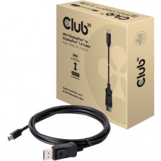Club 3d MiniDisplayPort to DisplayPort 1.4 HBR3 Cable M/M 2m/6.56feet - 6.56 ft DisplayPort/Mini DisplayPort A/V Cable for Audio/Video Device, Monitor - First End: 1 x DisplayPort Male Digital Audio/Video - Second End: 1 x Mini DisplayPort Male Digital Au