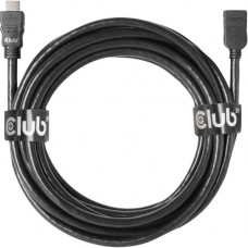 Club 3d High Speed HDMI Extension Cable 4K60Hz M/F 5m/16.4ft 26 AWG - 16.40 ft HDMI A/V Cable for Audio/Video Device, PC, TV - First End: 1 x HDMI (Type A) Male Digital Audio/Video - Second End: 1 x HDMI (Type A) Female Digital Audio/Video - 18 Gbit/s - E