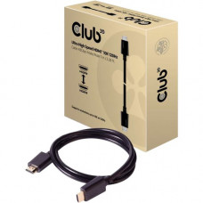 Club 3d Ultra High Speed HDMI&trade; Cable 10K 120Hz 48Gbps M/M 1 m./3.28 ft. - 3.28 ft HDMI A/V Cable for Audio/Video Device - First End: 1 x HDMI (Type A) Male Digital Audio/Video - Second End: 1 x HDMI (Type A) Male Digital Audio/Video - 6 GB/s - S