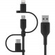 Belkin BOOST&uarr;CHARGE Universal Cable - 3.30 ft Lightning/Micro-USB/USB/USB-C Data Transfer Cable for Smartphone, Tablet, Power Bank, Computer, Charger, iPhone, iPad - First End: 1 x Type A Male USB - Second End: 1 x Type C Male USB, Second End: 1 