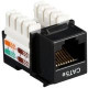 Black Box CAT5e Value Line Keystone Jack, Black - 1 x RJ-45 Female - Black CAT5EJ-BK
