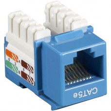 Black Box CAT5e Value Line Keystone Jack, Blue, 25-Pack - 25 Pack - 1 x RJ-45 Female - Blue - RoHS Compliance CAT5EJ-BL-25PAK