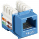 Black Box CAT5e Value Line Keystone Jack, Blue, 25-Pack - 25 Pack - 1 x RJ-45 Female - Blue - RoHS Compliance CAT5EJ-BL-25PAK