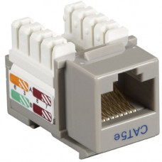 Black Box CAT5e Value Line Keystone Jack, Gray, 10-Pack - 10 Pack - 1 x RJ-45 Female - Gray - RoHS Compliance CAT5EJ-GY-10PAK