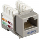 Black Box CAT5e Value Line Keystone Jack, Gray, 10-Pack - 10 Pack - 1 x RJ-45 Female - Gray - RoHS Compliance CAT5EJ-GY-10PAK