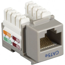 Black Box CAT5e Value Line Keystone Jack, Gray, 25-Pack - 25 Pack - 1 x RJ-45 Female - Gray - RoHS Compliance CAT5EJ-GY-25PAK