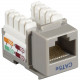 Black Box CAT5e Value Line Keystone Jack, Gray, 25-Pack - 25 Pack - 1 x RJ-45 Female - Gray - RoHS Compliance CAT5EJ-GY-25PAK
