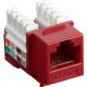 Black Box CAT5e Value Line Keystone Jack, Red, 25-Pack - 25 Pack - 1 x RJ-45 Female - Red - RoHS Compliance CAT5EJ-RD-25PAK