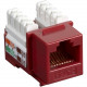 Black Box CAT5e Value Line Keystone Jack, Red - 1 x RJ-45 Female - Red - RoHS Compliance CAT5EJ-RD