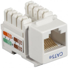 Black Box CAT5e Value Line Keystone Jack, White, 5-Pack - 5 Pack - 1 x RJ-45 Female - White - RoHS Compliance CAT5EJ-WH-5PAK