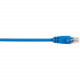 Black Box CAT5e Value Line Patch Cable, Stranded, Blue, 3-ft. (0.9-m), 10-Pack - 3 ft Category 5e Network Cable for Network Device - First End: 1 x RJ-45 Male Network - Second End: 1 x RJ-45 Male Network - Patch Cable - Gold Plated Contact - Blue - 10 Pac