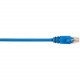Black Box CAT5e Value Line Patch Cable, Stranded, Blue, 3-ft. (0.9-m), 25-Pack - 3 ft Category 5e Network Cable for Network Device - First End: 1 x RJ-45 Male Network - Second End: 1 x RJ-45 Male Network - Patch Cable - Gold Plated Contact - Blue - 25 Pac