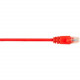 Black Box CAT5e Value Line Patch Cable, Stranded, Red, 3-ft. (0.9-m), 10-Pack - 3 ft Category 5e Network Cable for Network Device - First End: 1 x RJ-45 Male Network - Second End: 1 x RJ-45 Male Network - Patch Cable - Gold Plated Contact - Red - 10 Pack 