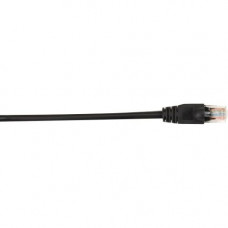 Black Box CAT6 Value Line Patch Cable, Stranded, Black, 1-ft. (0.3-m) - 1 ft Category 6 Network Cable for Network Device - First End: 1 x RJ-45 Male Network - Second End: 1 x RJ-45 Male Network - Patch Cable - Gold Plated Contact - 26 AWG - Black - 25 Pac
