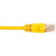 Black Box CAT6 Value Line Patch Cable, Stranded, Yellow, 4-ft. (1.2-m), 25-Pack - 4 ft Category 6 Network Cable for Network Device - First End: 1 x RJ-45 Male Network - Second End: 1 x RJ-45 Male Network - Patch Cable - Gold Plated Contact - Yellow - 25 P