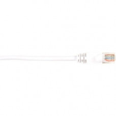 Black Box CAT5e Value Line Patch Cable, Stranded, White, 20-ft. (6.0-m) - 20 ft Category 5e Network Cable for Network Device - First End: 1 x RJ-45 Male Network - Second End: 1 x RJ-45 Male Network - Patch Cable - Gold Plated Contact - White - 1 Pack - Ro