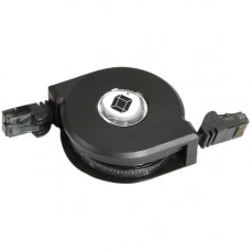 Black Box CAT6 Retractable Cable - 6.50 ft Category 6 Network Cable for Network Device - First End: 1 x RJ-45 Male Network - Second End: 1 x RJ-45 Male Network - Gold Plated Contact - TAA Compliance CAT6-RETRACT
