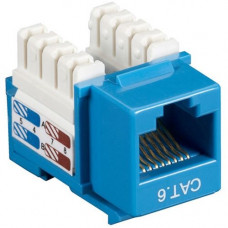 Black Box CAT6 Value Line Keystone Jack, Blue, 25-Pack - 25 Pack - 1 x RJ-45 Female - Blue - RoHS Compliance CAT6J-BL-25PAK