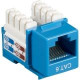 Black Box CAT6 Value Line Keystone Jack, Blue - 1 x RJ-45 Female - Blue CAT6J-BL