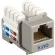 Black Box CAT6 Value Line Keystone Jack, Gray - 1 x RJ-45 Female - Gray CAT6J-GY