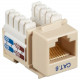 Black Box CAT6 Value Line Keystone Jack, Ivory, 10-Pack - 10 Pack - 1 x RJ-45 Female - Ivory - RoHS Compliance CAT6J-IV-10PAK
