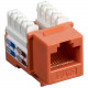 Black Box CAT6 Value Line Keystone Jack, Orange - 1 x RJ-45 Female - Orange - RoHS Compliance CAT6J-OR