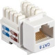Black Box CAT6 Value Line Keystone Jack, White, 10-Pack - 10 Pack - 1 x RJ-45 Female - White - RoHS Compliance CAT6J-WH-10PAK