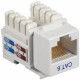 Black Box CAT6 Value Line Keystone Jack, White, 25-Pack - 25 Pack - 1 x RJ-45 Female - White - RoHS, TAA Compliance CAT6J-WH-25PAK