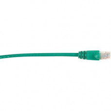 Black Box CAT6 Value Line Patch Cable, Stranded, Green, 1-ft. (0.3-m), 25-Pack - 1 ft Category 6 Network Cable for Network Device - First End: 1 x RJ-45 Male Network - Second End: 1 x RJ-45 Male Network - Patch Cable - Gold Plated Contact - 26 AWG - Green