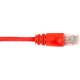 Black Box CAT6 Value Line Patch Cable, Stranded, Red, 1-ft. (0.3-m) - 1 ft Category 6 Network Cable for Network Device - First End: 1 x RJ-45 Male Network - Second End: 1 x RJ-45 Male Network - Patch Cable - Gold Plated Contact - 26 AWG - Red - 25 Pack - 