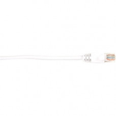 Black Box CAT6 Value Line Patch Cable, Stranded, White, 2-ft. (0.6-m), 5-Pack - 2 ft Category 6 Network Cable for Network Device - First End: 1 x RJ-45 Male Network - Second End: 1 x RJ-45 Male Network - Patch Cable - Gold Plated Contact - White - 5 Pack 