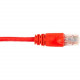 Black Box CAT6 Value Line Patch Cable, Stranded, Red, 3-ft. (0.9-m) - 3 ft Category 6 Network Cable for Network Device - First End: 1 x RJ-45 Male Network - Second End: 1 x RJ-45 Male Network - Patch Cable - Gold Plated Contact - Red - 1 Pack - RoHS Compl